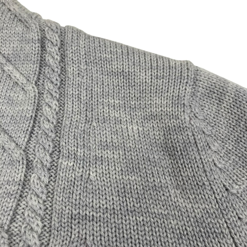 Eddie Bauer Light Gray Merino Wool V-Neck Sweater Long Sleeve Size L - Picture 3 of 9